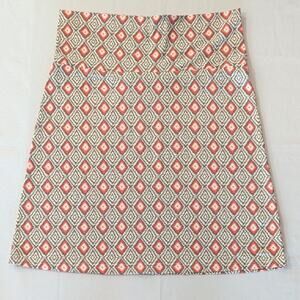 Ellie Kai Geometric A-Line Skirt Size M Travel Wrinkle Resistant Vacation Office